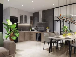 trang trí phòng bếp nhà cấp 4