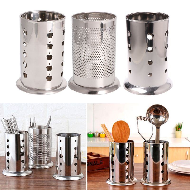 Ống đựng đũa có nắp đậy bằng inox